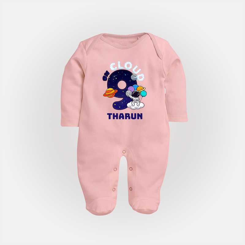 Newborn Full Sleeve Bodysuit/ Sleep Suit/ Jumpsuit/Full Sleeve Bodysuit/ Sleep Suit/ Jumpsuit for 9 Month | Customizable Full Sleeve Bodysuit/ Sleep Suit/ Jumpsuit | Ideal for Celebrations - BABY PINK - New Born (Chest 7.5")