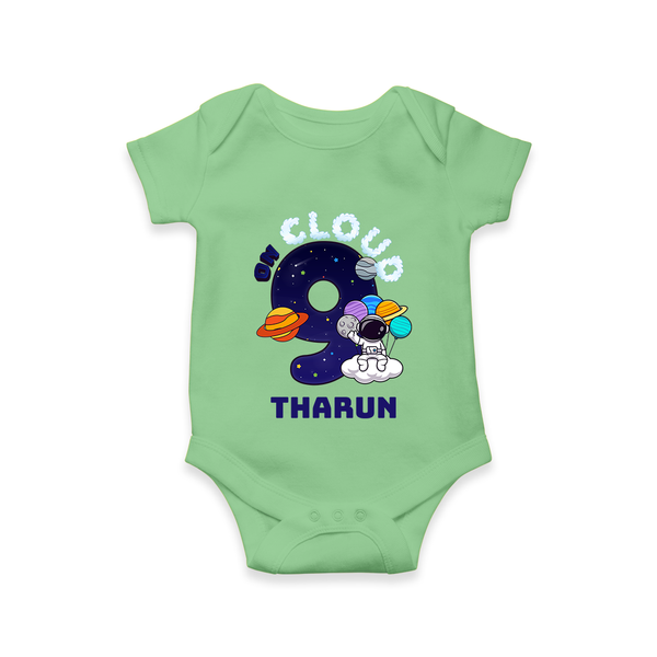 Newborn Romper/Onesie for 9 Month | Customizable Bodysuit | Ideal for Celebrations - GREEN - New Born (Chest 14")