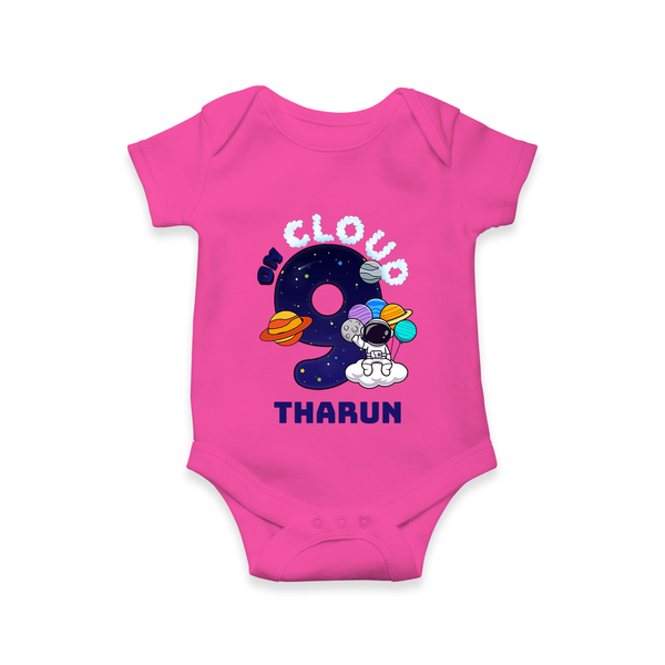 Newborn Romper/Onesie for 9 Month | Customizable Bodysuit | Ideal for Celebrations - HOT PINK - New Born (Chest 14")