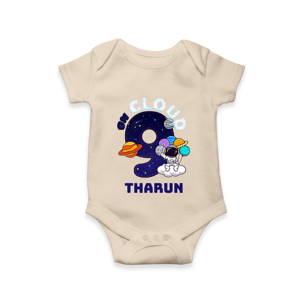 Newborn Romper/Onesie for 9 Month | Customizable Bodysuit | Ideal for Celebrations - IVORY - New Born (Chest 14")