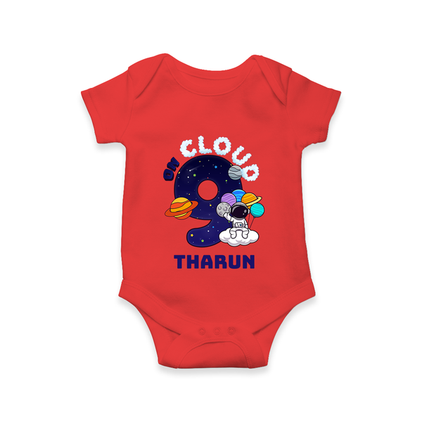 Newborn Romper/Onesie for 9 Month | Customizable Bodysuit | Ideal for Celebrations - RED - New Born (Chest 14")