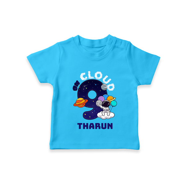 Newborn T-Shirt/T-Shirt for 9 Month | Customizable T-Shirt | Ideal for Celebrations - SKY BLUE - 0-5 Months Old (Chest 17")