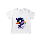 Celebrate The 9th Birthday With Space Theme - Personalized Birthday T-Shirts With Customized Name - WHITE - 0-5 Months Old (Chest 17")