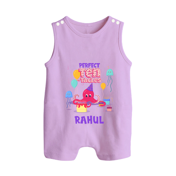 Newborn Romper Suit/ Sleeveless Romper for 10 Month | Customizable Romper Suit/ Sleeveless Romper | Ideal for Celebrations - LILAC - 0 - 5 Months Old (Chest 18")