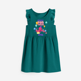 Celebrate The 10th Birthday "Perfect Ten-Tacles"with Personalized Frock - MYRTLE GREEN - 0 - 6 Months Old (Chest 18")