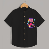 Celebrate The 10th Birthday "Perfect Ten-Tacles"with Personalized Shirt - BLACK - 0 - 6 Months Old (Chest 21")