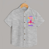 Newborn Shirt for 10 Month | Customizable Shirt | Ideal for Celebrations - GREY - 0 - 6 Months Old (Chest 23")