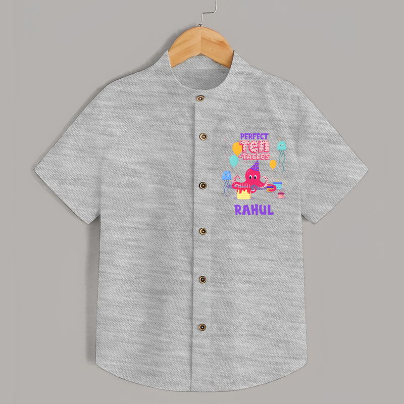 Newborn Shirt for 10 Month | Customizable Shirt | Ideal for Celebrations - GREY - 0 - 6 Months Old (Chest 23")