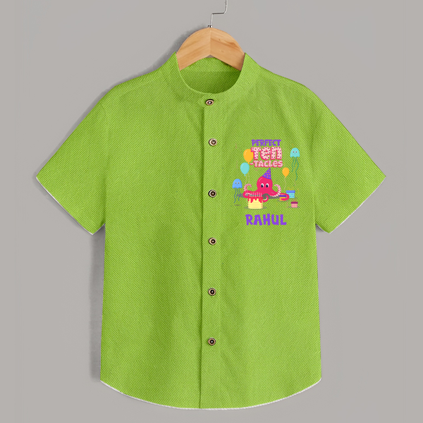 Newborn Shirt for 10 Month | Customizable Shirt | Ideal for Celebrations - LIME GREEN - 0 - 6 Months Old (Chest 23")