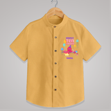 Celebrate The 10th Birthday With Ocean Theme - Personalized Birthday Shirts With Customized Name - PASTEL YELLOW - 0 - 6 Months Old (Chest 23")