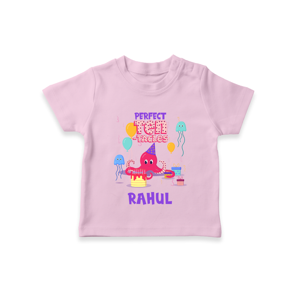 Newborn T-Shirt for 10 Month | Customizable T-Shirt | Ideal for Celebrations - BABY PINK - 0-5 Months Old (Chest 17")