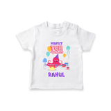 Newborn T-Shirt for 10 Month | Customizable T-Shirt | Ideal for Celebrations - WHITE - 0-5 Months Old (Chest 17")