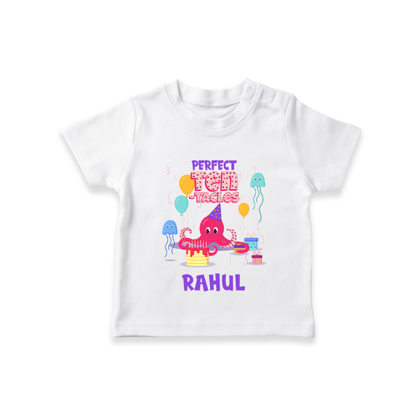 Newborn T-Shirt for 10 Month | Customizable T-Shirt | Ideal for Celebrations - WHITE - 0-5 Months Old (Chest 17")