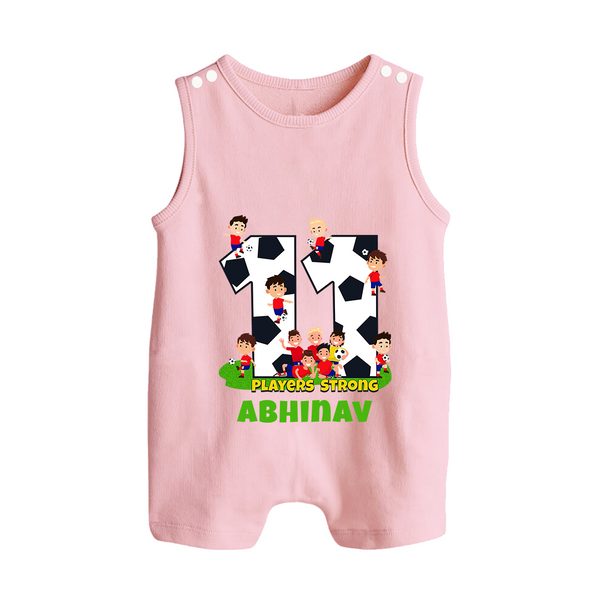 Newborn Romper Suit/ Sleeveless Romper for 11 Month | Customizable Romper Suit/ Sleeveless Romper | Ideal for Celebrations - BABY PINK - 0 - 5 Months Old (Chest 18")