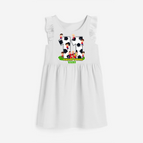 Celebrate The 11th Birthday "11 Players Strong" with Personalized Frock - WHITE - 0 - 6 Months Old (Chest 18")