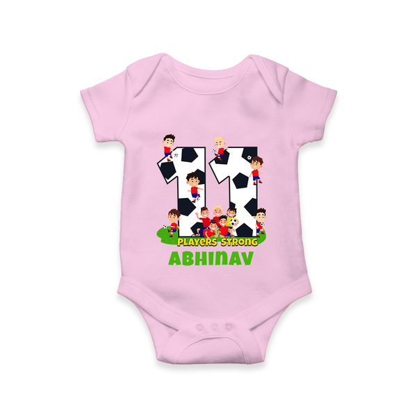 Newborn Romper/Onesie for 11 Month | Customizable Bodysuit | Ideal for Celebrations - BABY PINK - New Born (Chest 14")