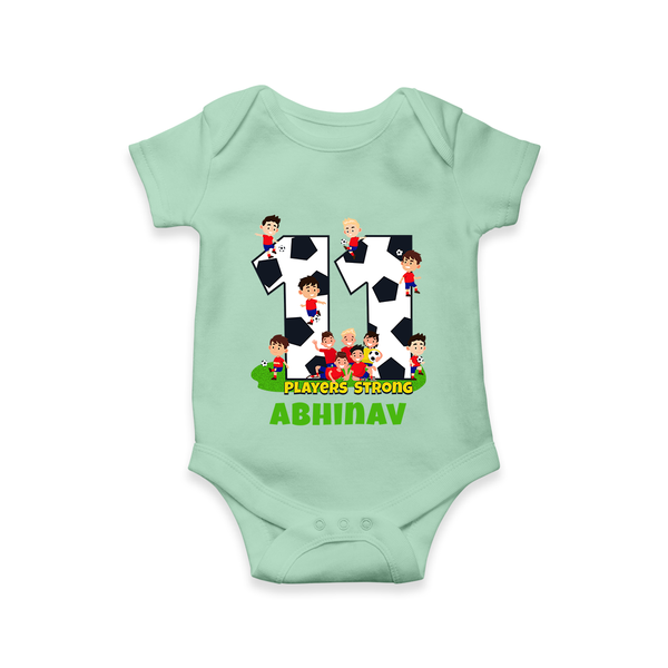 Newborn Romper/Onesie for 11 Month | Customizable Bodysuit | Ideal for Celebrations - MINT GREEN - New Born (Chest 14")