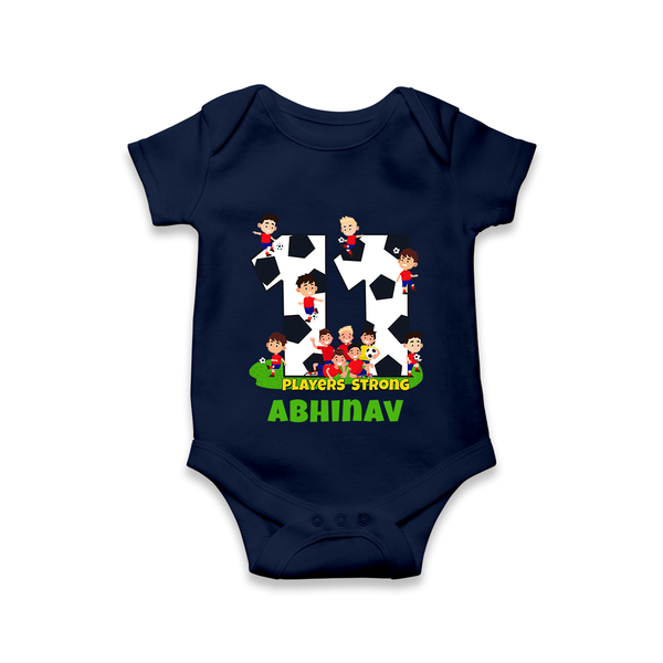 Newborn Romper/Onesie for 11 Month | Customizable Bodysuit | Ideal for Celebrations - NAVY BLUE - New Born (Chest 14")