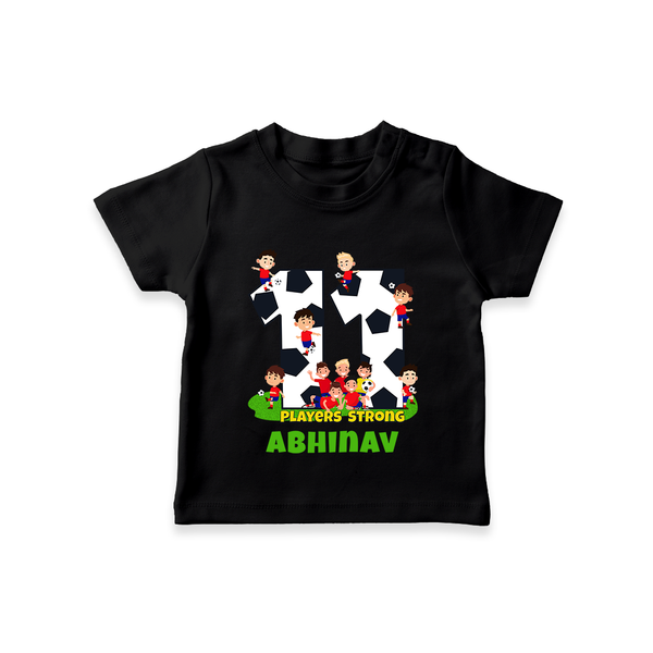 Newborn T-Shirt for 11 Month | Customizable T-Shirt | Ideal for Celebrations - BLACK - 0-5 Months Old (Chest 17")