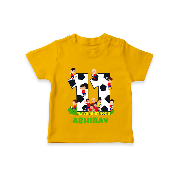 Newborn T-Shirt for 11 Month | Customizable T-Shirt | Ideal for Celebrations - CHROME YELLOW - 0-5 Months Old (Chest 17")