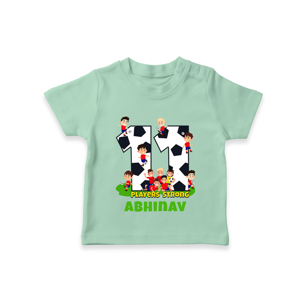 Newborn T-Shirt for 11 Month | Customizable T-Shirt | Ideal for Celebrations - MINT GREEN - 0-5 Months Old (Chest 17")