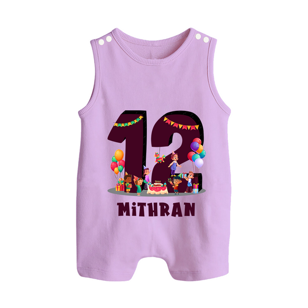 Newborn Romper Suit/ Sleeveless Romper for 1 Year | Customizable Romper Suit/ Sleeveless Romper | Ideal for Celebrations - LILAC - 0 - 5 Months Old (Chest 18")