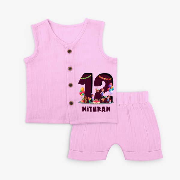 Newborn Jabla Set for 1 Year | Customizable Jabla Set | Ideal for Celebrations - BABY PINK - 0 - 3 Months Old (Chest 9.8")