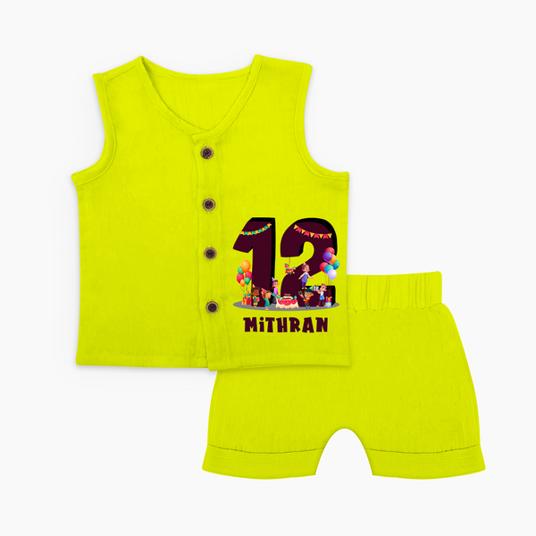Newborn Jabla Set for 1 Year | Customizable Jabla Set | Ideal for Celebrations - LIME GREEN - 0 - 3 Months Old (Chest 9.8")