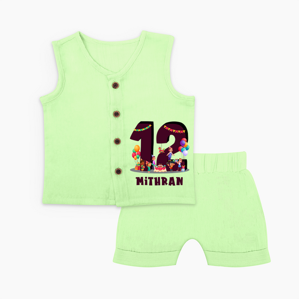 Newborn Jabla Set for 1 Year | Customizable Jabla Set | Ideal for Celebrations - PASTEL GREEN - 0 - 3 Months Old (Chest 9.8")