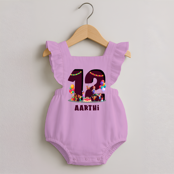 Newborn Romper Frock for 1 Year | Customizable Romper Frock | Ideal for Celebrations - BABY PINK - 0 - 3 Months Old (Chest 19")