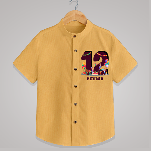 Celebrate The 12th Birthday With kids Theme - Personalized Birthday Shirts With Customized Name