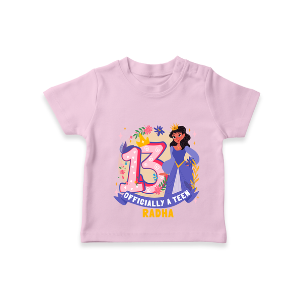 Celebrate The Thirteenth Birthday with "Officially a Teen 13" Personalized T-Shirt - PINK - 1 - 2 Years Old (Chest 20")