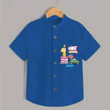 One-derful 1st Birthday – Custom Name Shirt for Boys - COBALT BLUE - 0 - 6 Months Old (Chest 21")