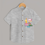 One-derful 1st Birthday – Custom Name Shirt for Boys - GREY MELANGE - 0 - 6 Months Old (Chest 21")
