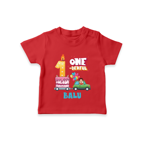 Personalized Baby T-Shirt for 1st Month | Milestone T-Shirt Outfit | Newborn Friendly - RED - 0-5 Months Old (Chest 17")