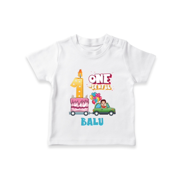 Personalized Baby T-Shirt for 1st Month | Milestone T-Shirt Outfit | Newborn Friendly - WHITE - 0-5 Months Old (Chest 17")