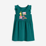 One-derful 1st Birthday – Personalized Name Frock for Girls - MYRTLE GREEN - 0 - 6 Months Old (Chest 18")