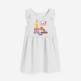 One-derful 1st Birthday – Personalized Name Frock for Girls - WHITE - 0 - 6 Months Old (Chest 18")