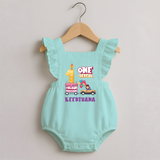 Baby Dress for 1 Month | Custom Print Romper Frock | Ideal Gift - MINT GREEN - 0 - 3 Months Old (Chest 19")