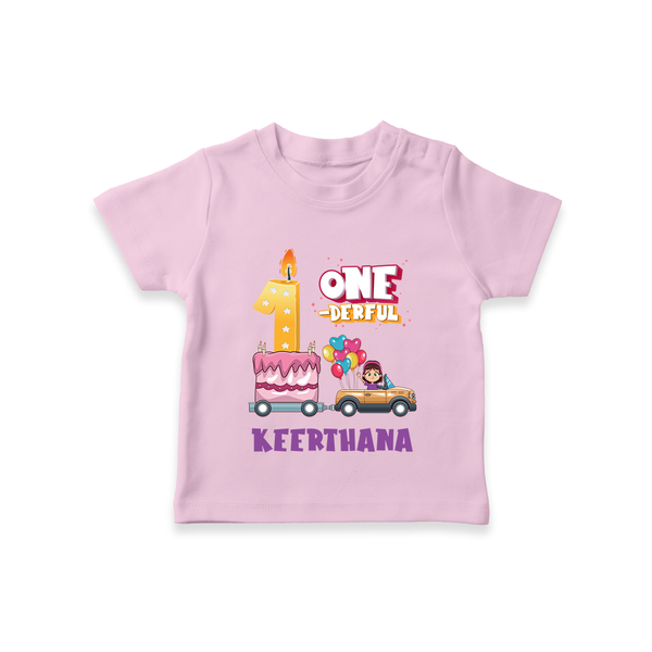 Baby Dress for 1 Month | Custom Print T-Shirt | Ideal Gift - BABY PINK - 0-5 Months Old (Chest 17")