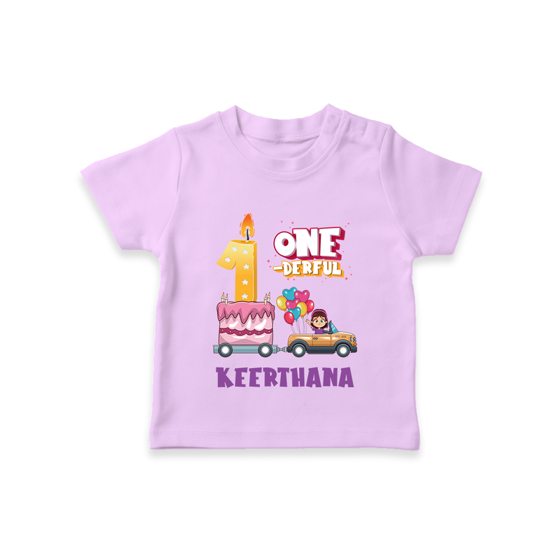 Baby Dress for 1 Month | Custom Print T-Shirt | Ideal Gift - LILAC - 0-5 Months Old (Chest 17")