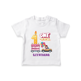 Celebrate Your Kids 1st Year Birthday With "ONE-DERFUL" - Personalized Birthday T-Shirts with Customized Name For Girls - WHITE - 0-5 Months Old (Chest 17")