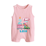 Baby Milestone Romper Suit/ Sleeveless Romper | Custom 2 Month Romper Suit/ Sleeveless Romper | Soft, Skin-Friendly Cotton - BABY PINK - 0 - 5 Months Old (Chest 18")
