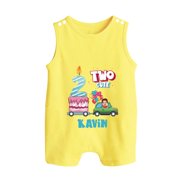 Baby Milestone Romper Suit/ Sleeveless Romper | Custom 2 Month Romper Suit/ Sleeveless Romper | Soft, Skin-Friendly Cotton - PASTEL YELLOW - 0 - 5 Months Old (Chest 18")