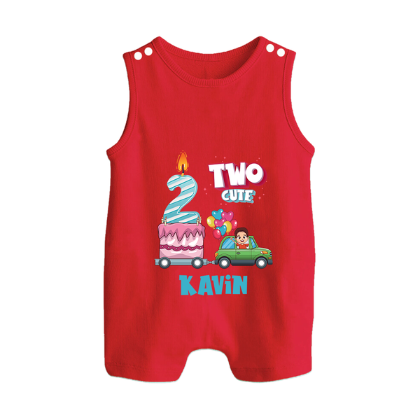 Baby Milestone Romper Suit/ Sleeveless Romper | Custom 2 Month Romper Suit/ Sleeveless Romper | Soft, Skin-Friendly Cotton - RED - 0 - 5 Months Old (Chest 18")