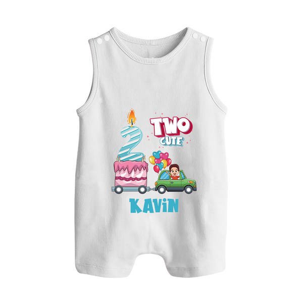 Baby Milestone Romper Suit/ Sleeveless Romper | Custom 2 Month Romper Suit/ Sleeveless Romper | Soft, Skin-Friendly Cotton - WHITE - 0 - 5 Months Old (Chest 18")