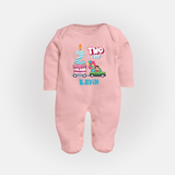 Baby Milestone Full Sleeve Bodysuit/ Sleep Suit/ Jumpsuit | Custom 2 Month Full Sleeve Bodysuit/ Sleep Suit/ Jumpsuit | Soft, Skin-Friendly Cotton - BABY PINK - New Born (Chest 7.5")