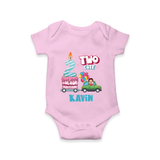Baby Milestone Romper | Custom 2 Month Onesie | Soft, Skin-Friendly Cotton - BABY PINK - New Born (Chest 14")