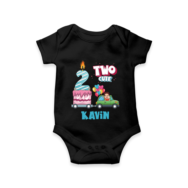 Baby Milestone Romper | Custom 2 Month Onesie | Soft, Skin-Friendly Cotton - BLACK - New Born (Chest 14")