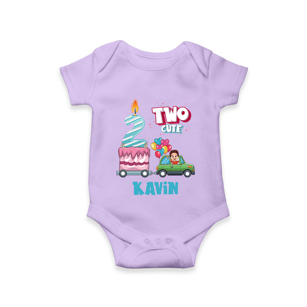 Baby Milestone Romper | Custom 2 Month Onesie | Soft, Skin-Friendly Cotton - LILAC - New Born (Chest 14")